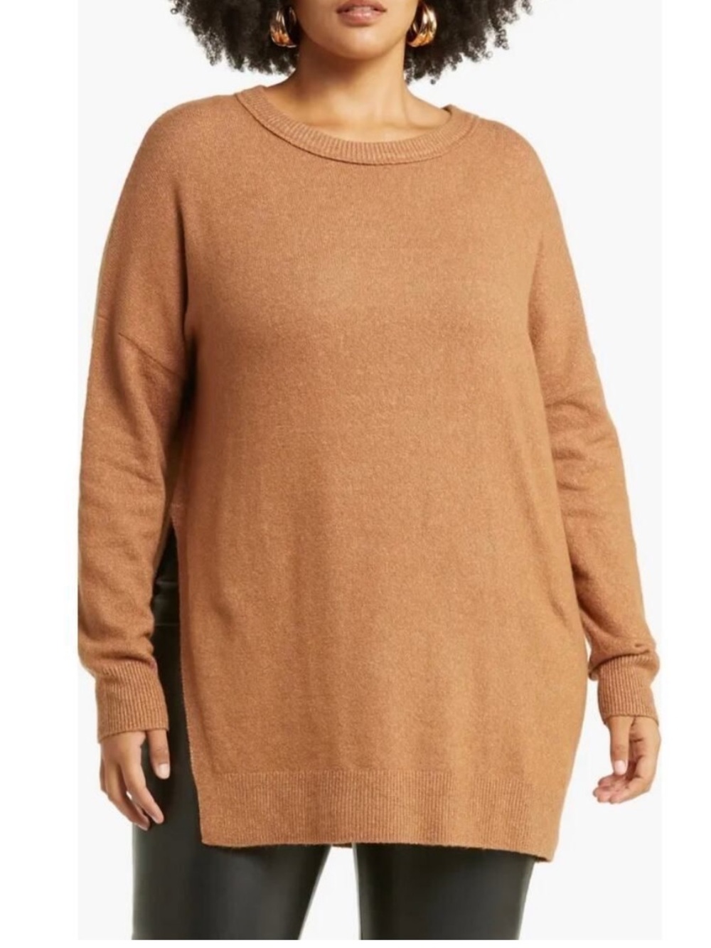 Open Edit • Side-Slit Tunic Sweater